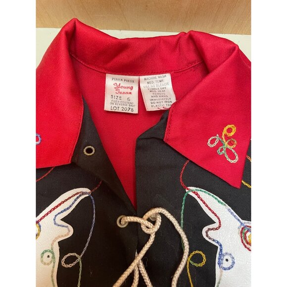 Vintage Young Texan Cowboy Shirt (new ) Size 6 - Picture 4 of 12